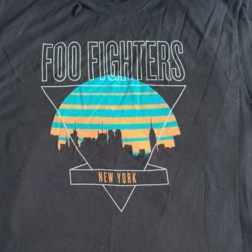 Foo Fighters Madison Square Garden Concert T-Shirt NYC Skyline 2018 H Style Sz L